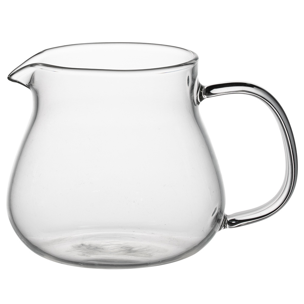 Transparent handcrafted high borosilicate heat-resistant glass coffee pot, home juice, milk and coffee sharing pot, hand-brewed Item Picture