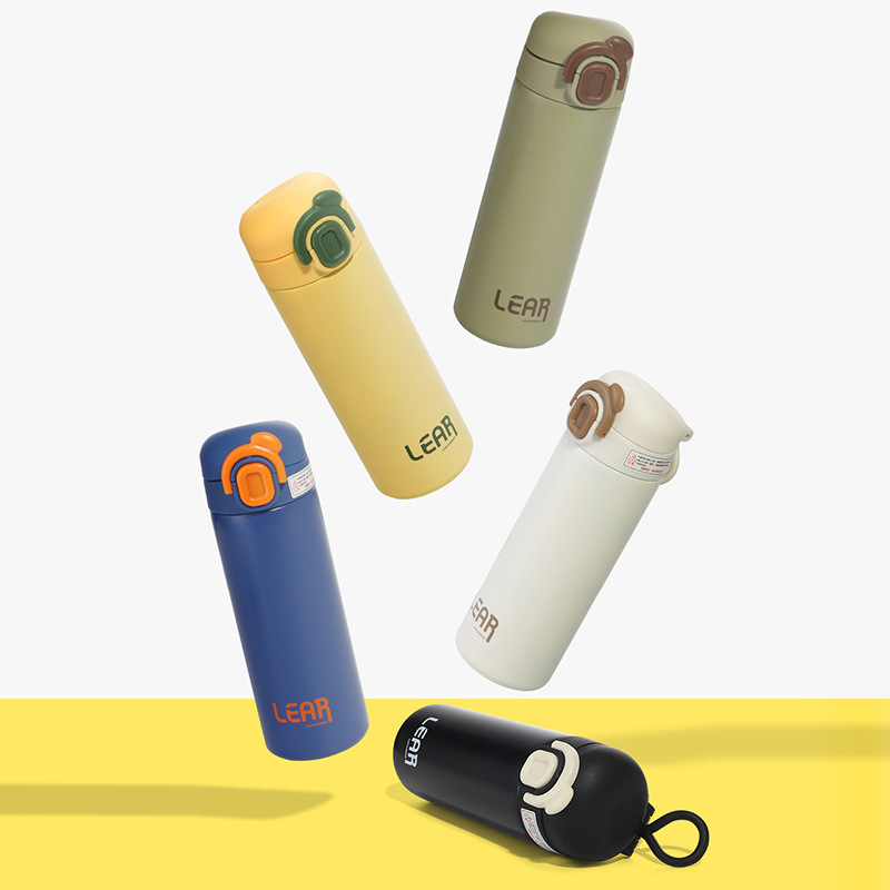 New bouncing direct drinking insulated cup, large capacity, high appearance level, lockable, intelligent temperature display, stainless steel water cup for women details Picture