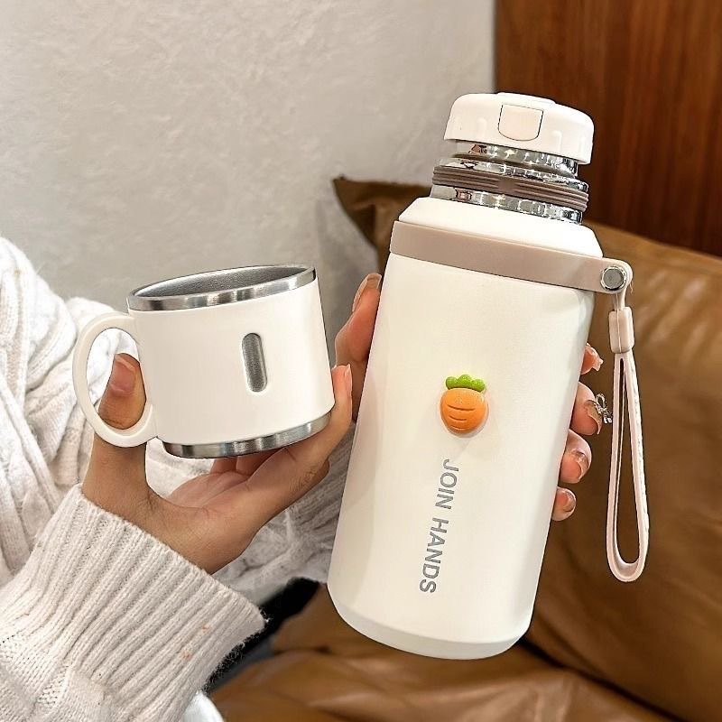316 stainless steel insulated cup, simple tea brewing cup for men and women, large-capacity fashionable water bottle, portable water cup, bowl lid cup Application Scenario