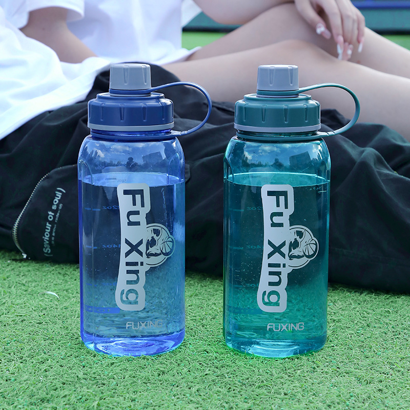 Fuxing extra-large capacity direct drinking water cup, outdoor plastic water cup, portable fitness sports water bottle, anti-drop space cup details Picture