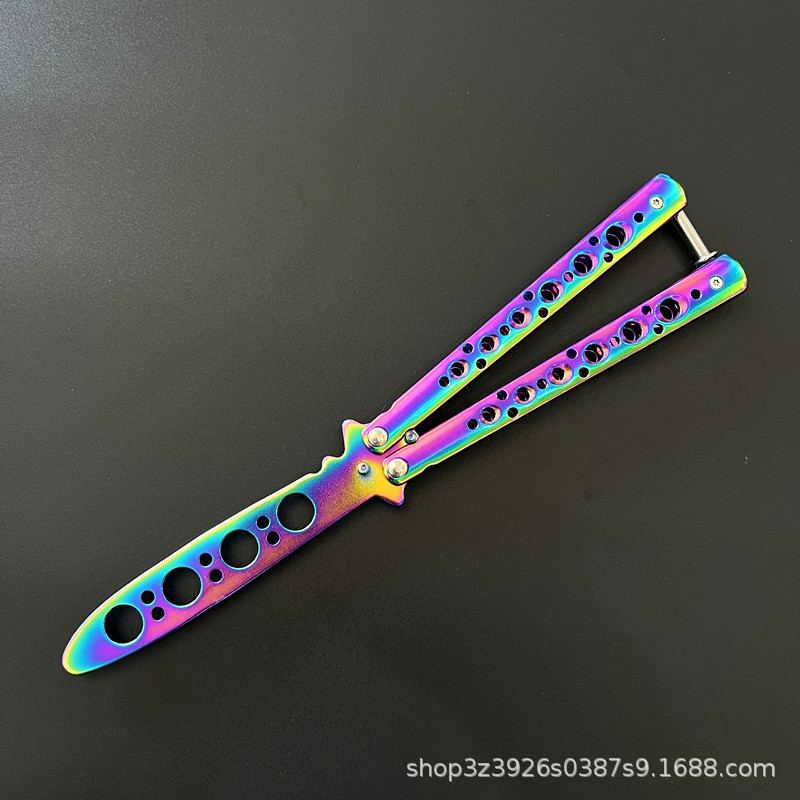 Factory wholesale Y46 butterfly training knife swinging practice comb knife swinging practice tool unsharpened butterfly knife practice undefined