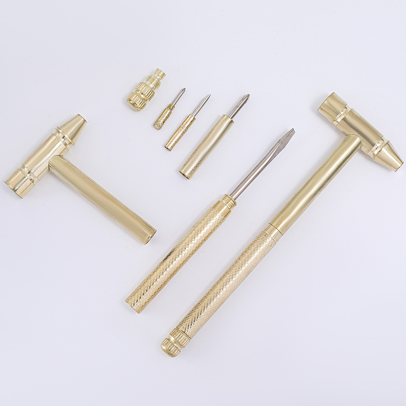 6-in-1 copper-plated hammer, multi-functional hammer, screwdriver, mini copper hammer, household small hammer, small hammer, convenient for daily household use Application Scenario