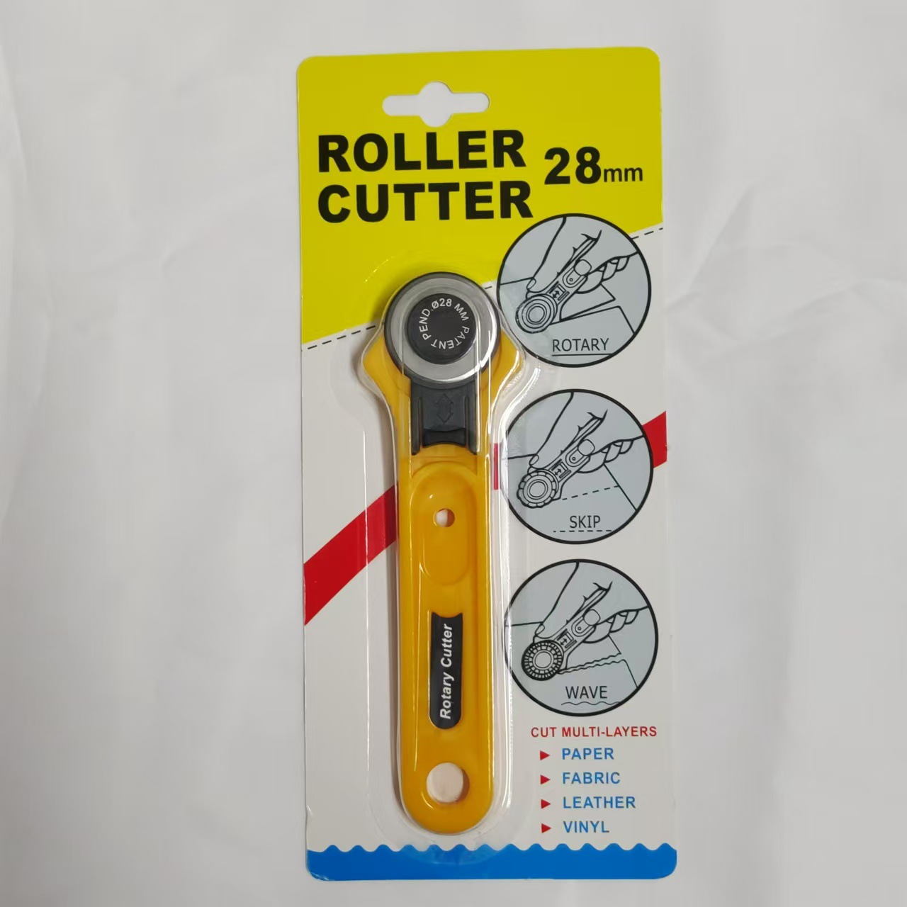YED cutting knife 28mm wheel knife cutting round knife 45mm rotary roller knife for DIY fabric and leather cutting round roller knife Specification drawing