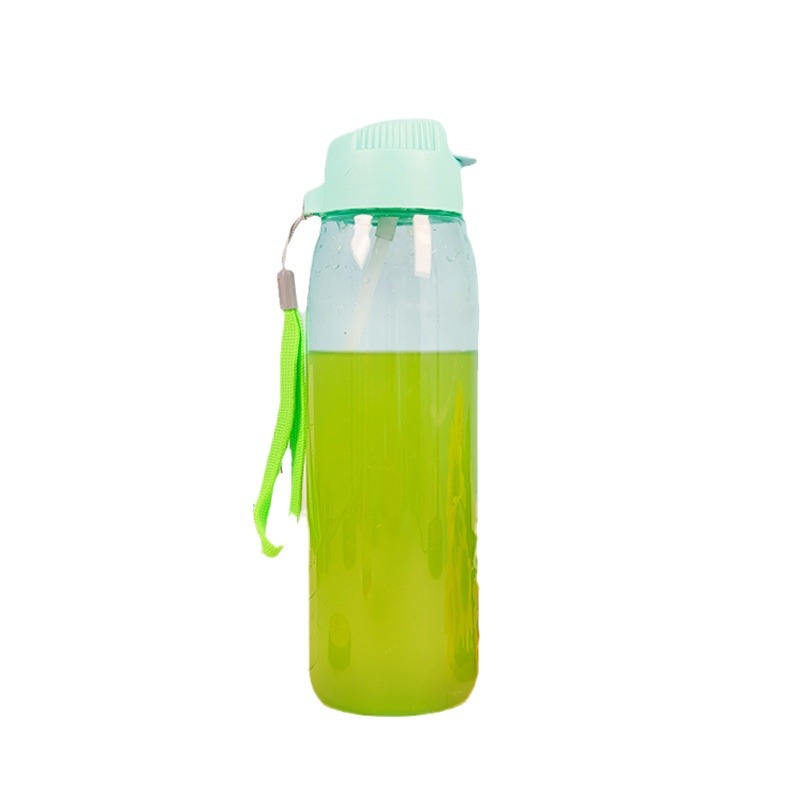 Customized cups, water cups, plastic cups, sports suitable, leak-proof design, portable ropes for men and women, wholesale straws for students, leak-proof Item Picture