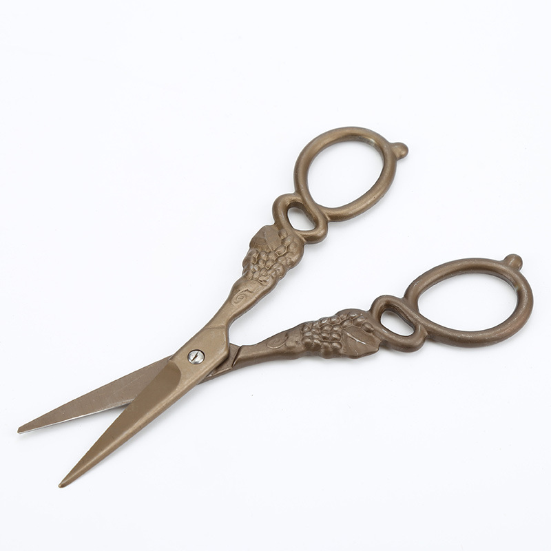 Xinyi Scissors, retro scissors, household titanium-coated scissors, DIY handicraft scissors, journal tape, non-stick scissors wholesale Specification drawing