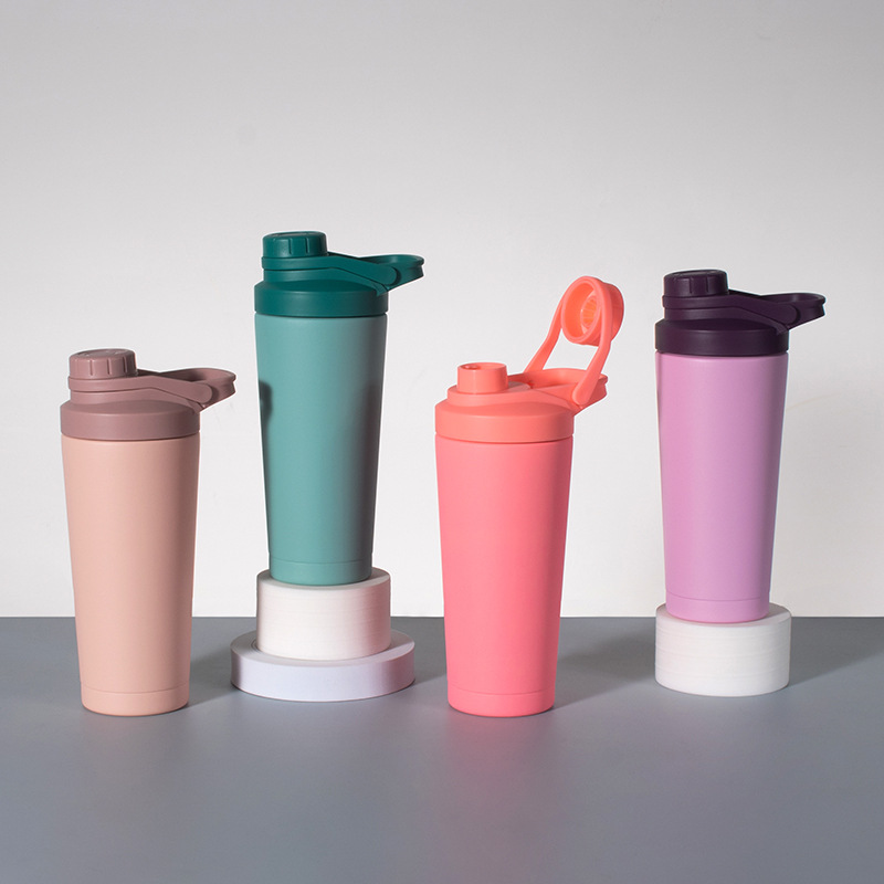 Hot-selling new product: Private mold CUP304 stainless steel shaker cup protein powder shaker cup portable stirring handle water bottle details Picture