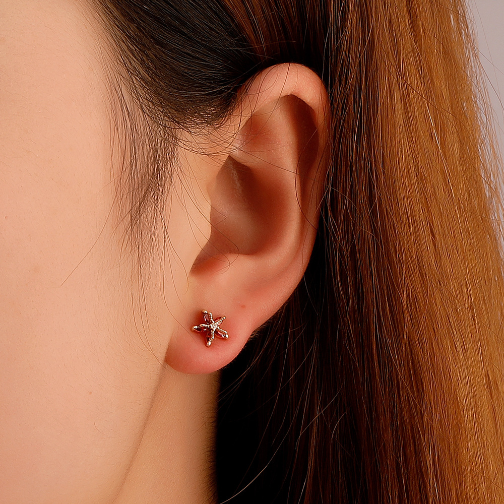 Cute and colorful zirconia copper-plated animal earrings of the same style as those in European and American ins, summer creative jewelry for women details Picture