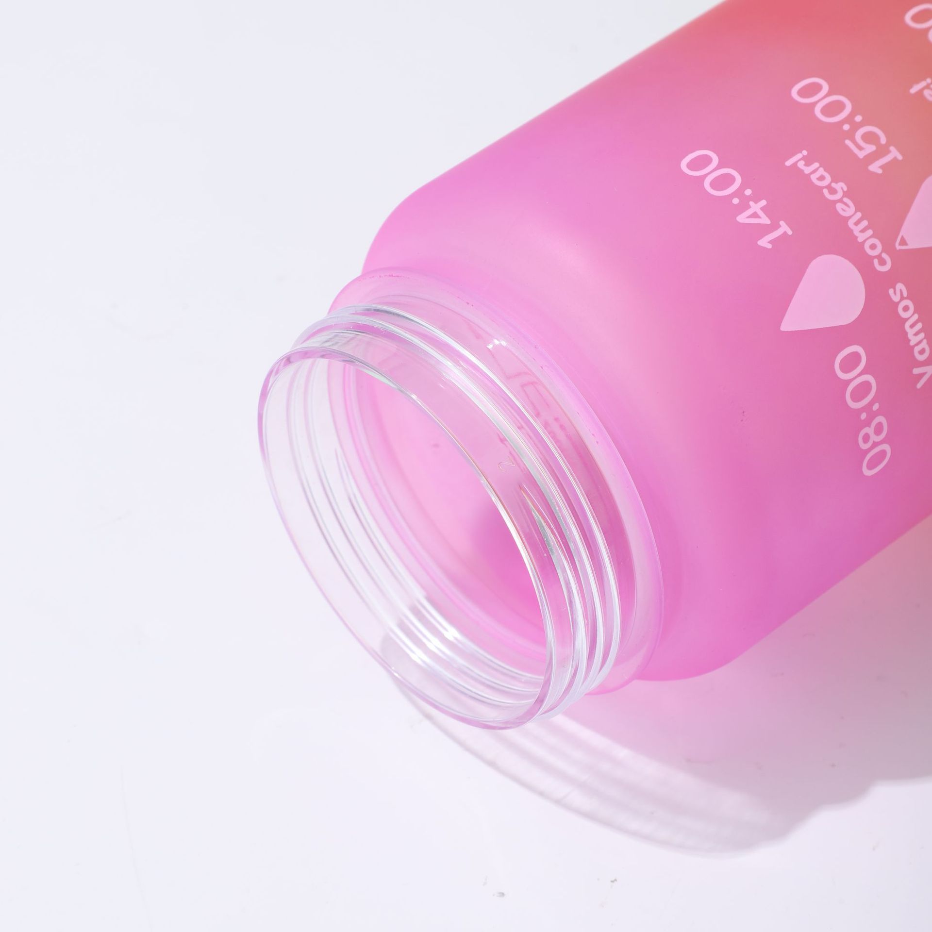 Gradient color cup, three-piece set, plastic cup, large-capacity sports water cup, straw cup, frosted cup, double drinking water pot, cross-border Application Scenario