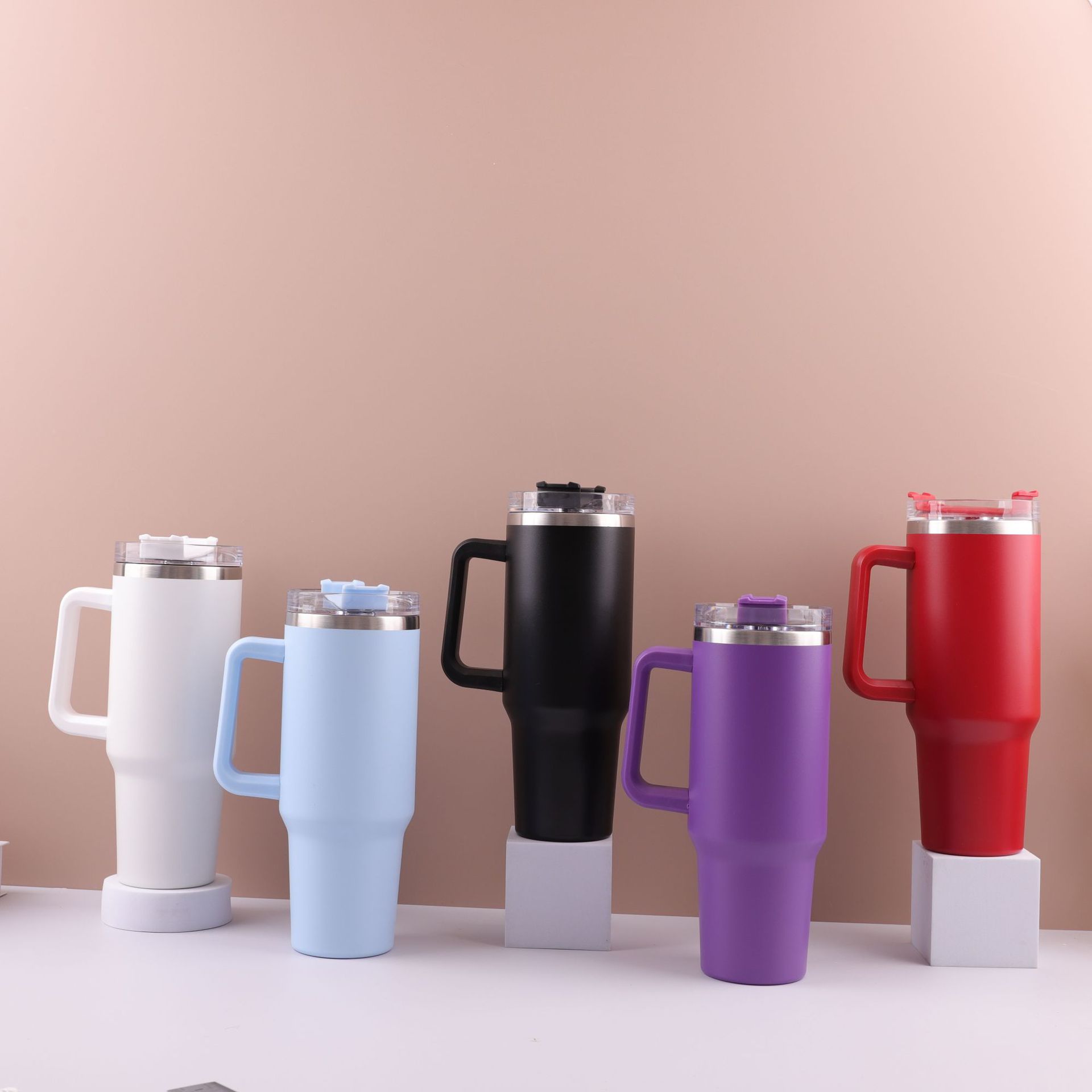 Amazon 40oz first-generation stainless steel insulated handle car cup, outdoor car portable ice cup, cold water cup full figure