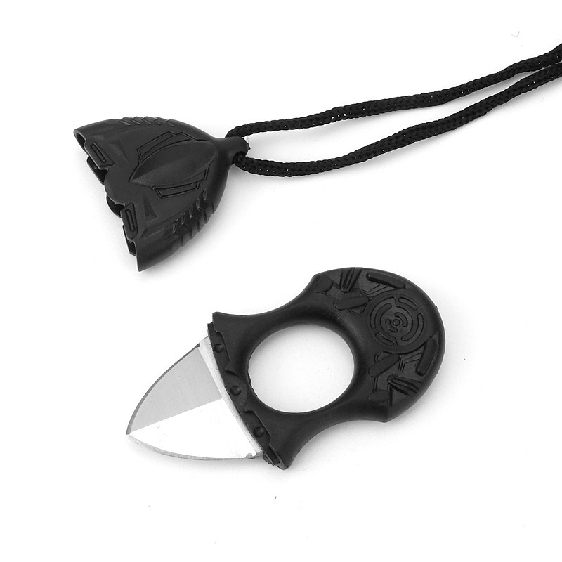 Stainless steel keychain knife neck pocket mini hanging knife unbox express EDC sharp fruit knife Item Picture