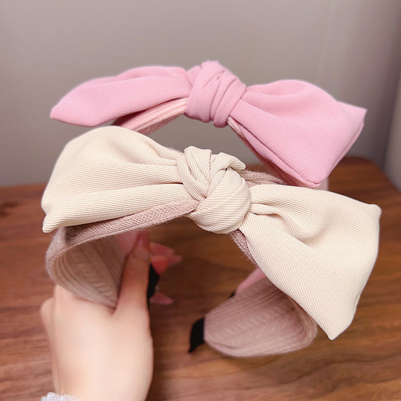 Simple rabbit-ear hair band for women, new summer high top hair tie, hair clip, adult bow, hair hole headband and headwear Specification drawing