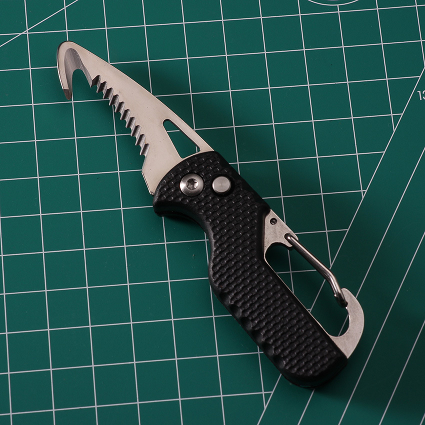 Cross-border express box opener, multi-functional outdoor portable knife, hook, serrated survival tool, folding box opener undefined