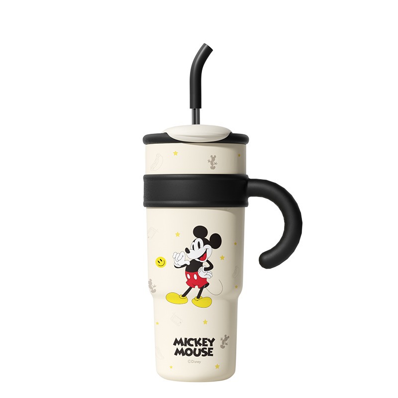 Customized Mickey Strawberry Bear insulated cup, large-capacity girls' straw water cup, cute ice king cup, 316 stainless steel Item Picture