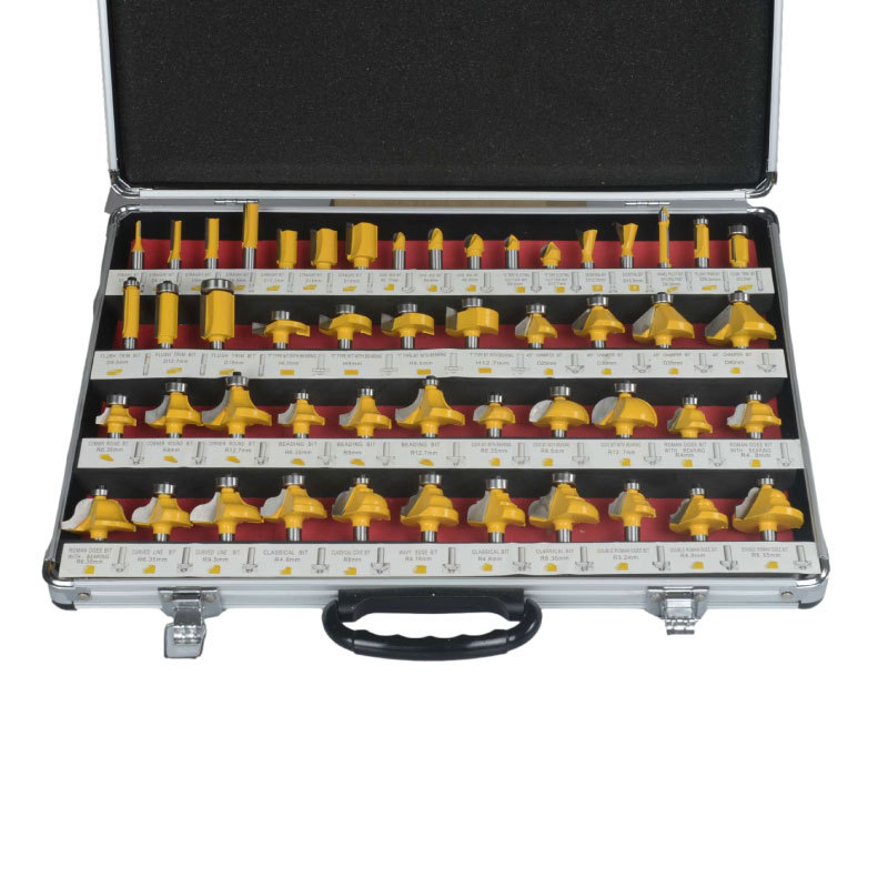 Woodworking milling cutter set, trimming machine, woodworking milling cutter 12-piece set, woodworking alloy slotting milling cutter, flat milling cutter undefined