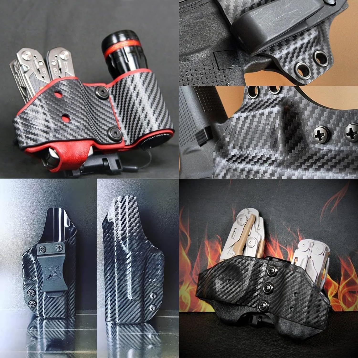 DIY carbon fiber thermoplastic board with clip holes, manual fixator, K sheath accessory, inner diameter 6mm leather case kit Application Scenario