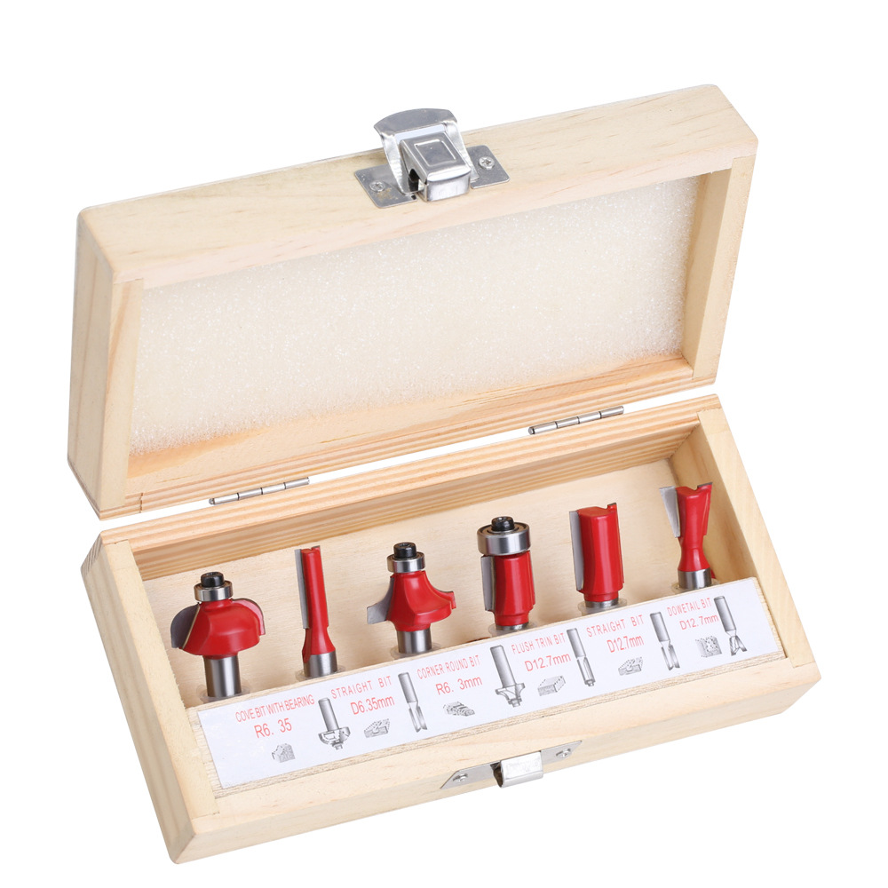Woodworking milling cutter sleeve, edge finishing machine, engraving machine, tungsten steel alloy cutter head, 12-piece set of woodworking tools for slotting and trimming undefined