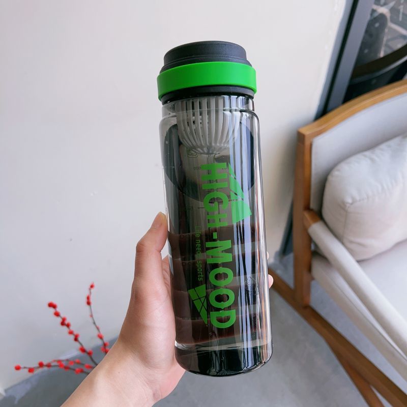 Summer sports water cup, large-capacity portable outdoor plastic cup, high appearance level for both men and women, with tea separator, student fitness water bottle details Picture
