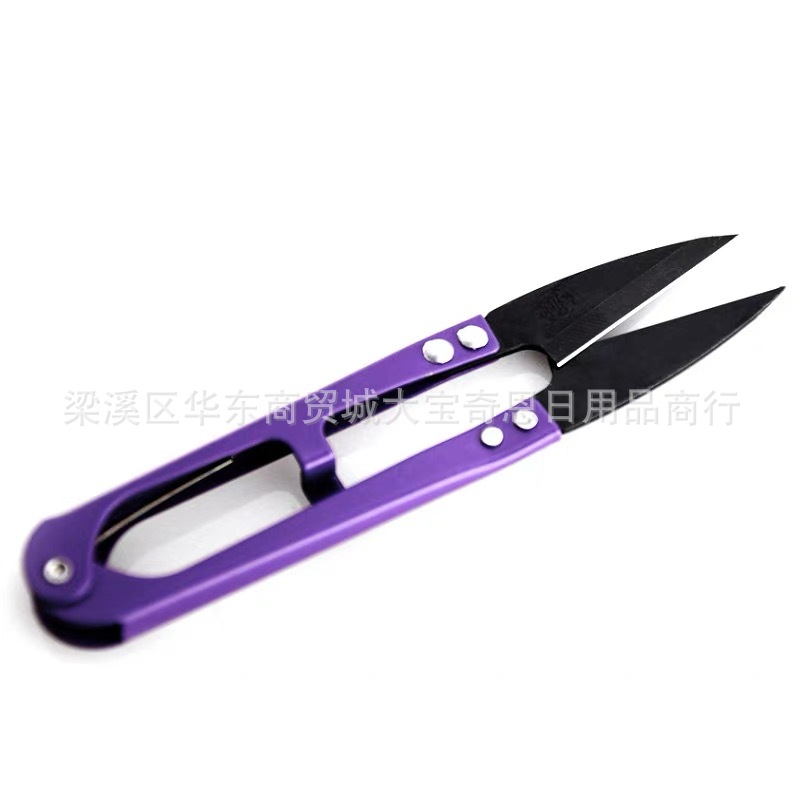 "Da Ji Sha Scissors, Da Ji Xing carbon steel small scissors, cutting thread ends, household U-shaped spring sha scissors, cross-stitch small scissors. undefined