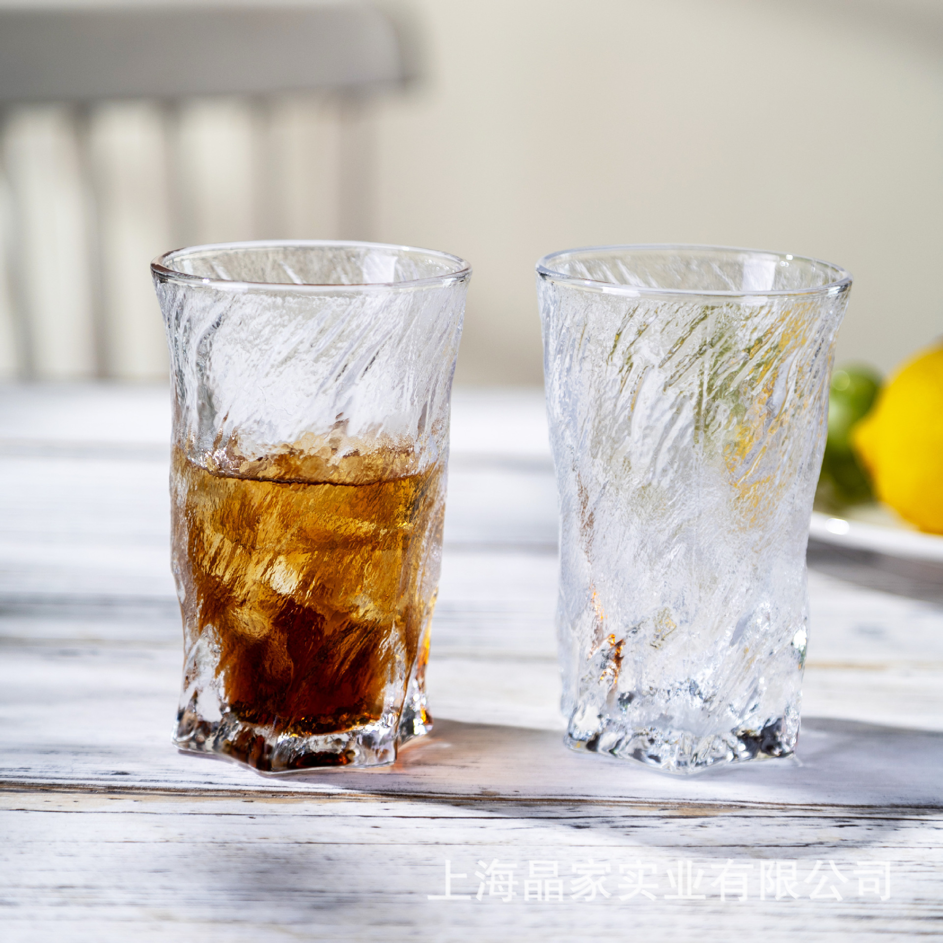 Tree-patterned frosted glass cups, ice field water cups, creative whisky wine glasses, juice cups, office and household drinking cups details Picture