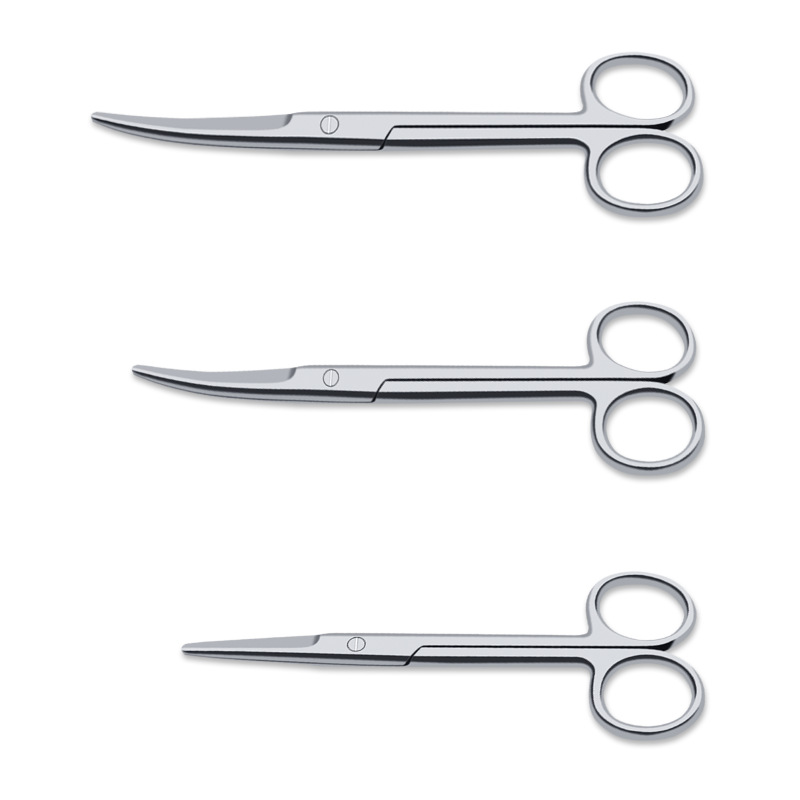 Zhuo Youyue Medical surgical scissors, round head stainless steel tissue scissors, blunt head curved scissors, nurse's pocket dental suture removal scissors Item Picture