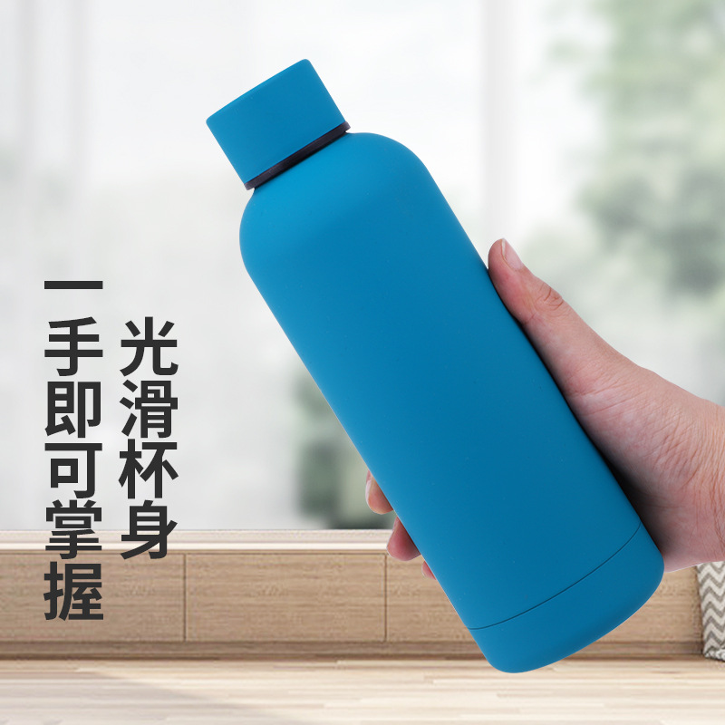 Cross-border in-stock American double-layer small-mouth bottle car export water cup, 304 stainless steel vacuum sports insulated water cup Specification drawing