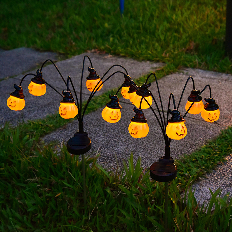 LED pumpkin lanterns, solar outdoor eyeball lights, Halloween lights, Christmas decoration and arrangement, courtyard lawn lights Specification drawing