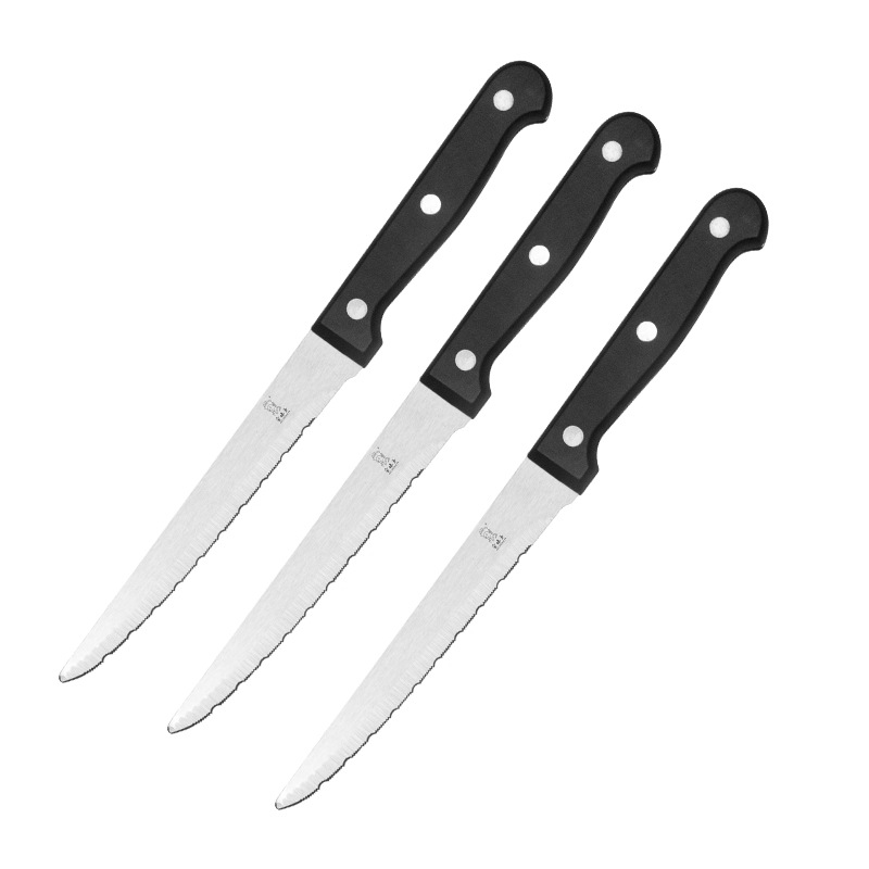 Wholesale stainless steel serrated steak knives, Nordic-style Western-style fruit and vegetable knives, and household camping steak knives from Yangjiang manufacturers Item Picture