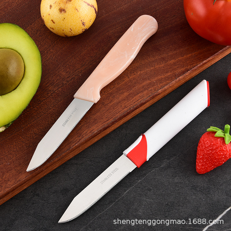 Factory wholesale multi-functional stainless steel steak knives with card suction packaging, steak and lamb chops, fruit knives and gift knives Application Scenario