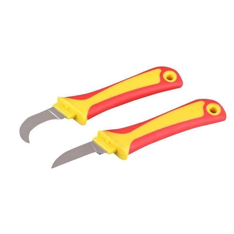 Cross-border insulated electrician's knife, multi-functional plastic handle electrician's knife, cable stripping knife, cable cutting tool in stock undefined