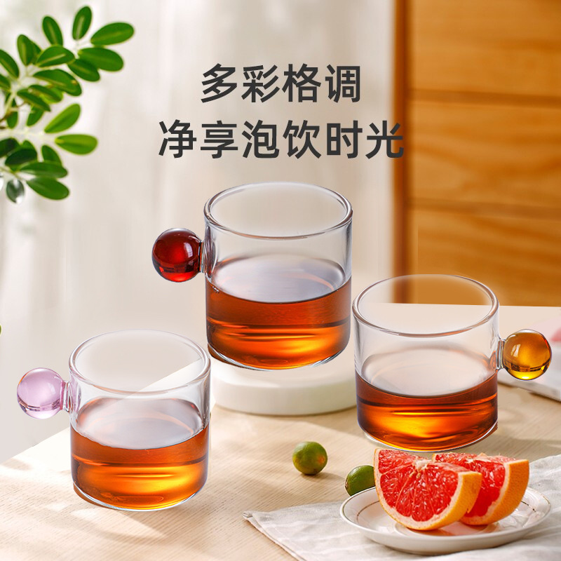 Cross-border best-selling cups, high borosilicate glass water cups, master cups, personal household cups, high appearance level tea cups wholesale full figure