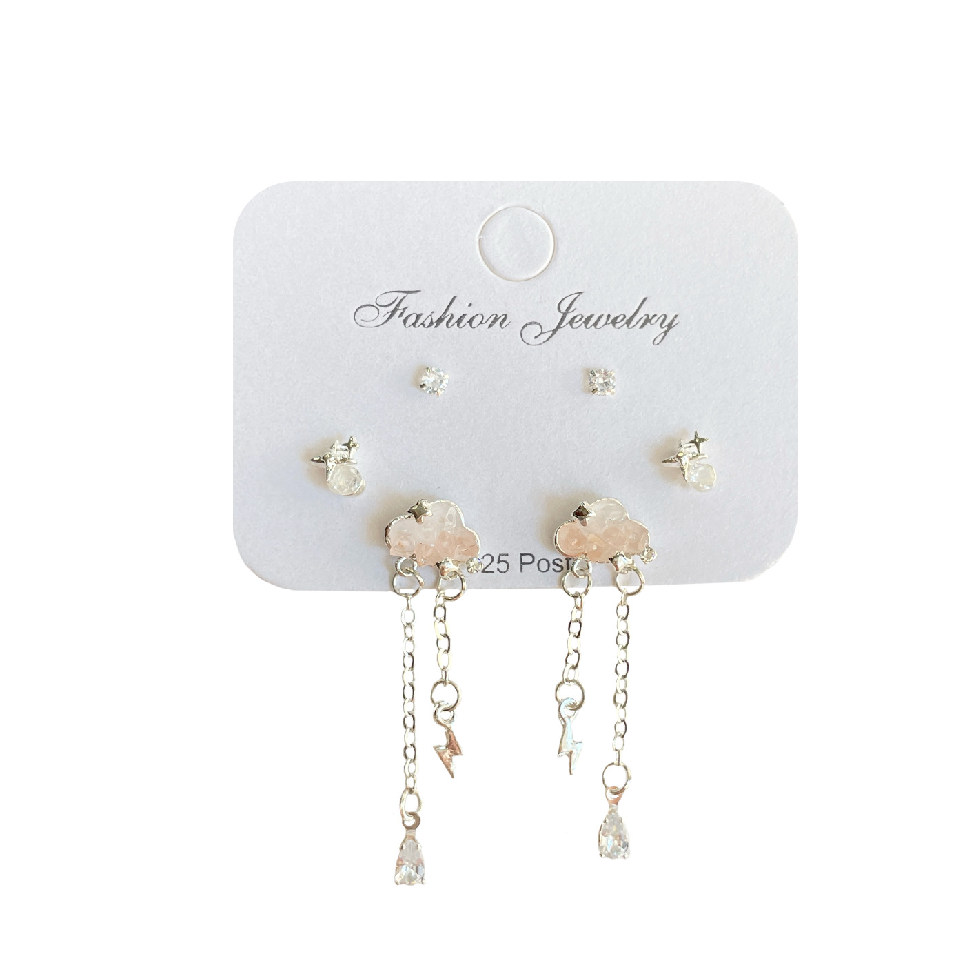 Sweet and exquisite crystal butterfly tassel earrings, women's silver needle, niche cloud, high-end, light luxury, simple and versatile earrings Item Picture