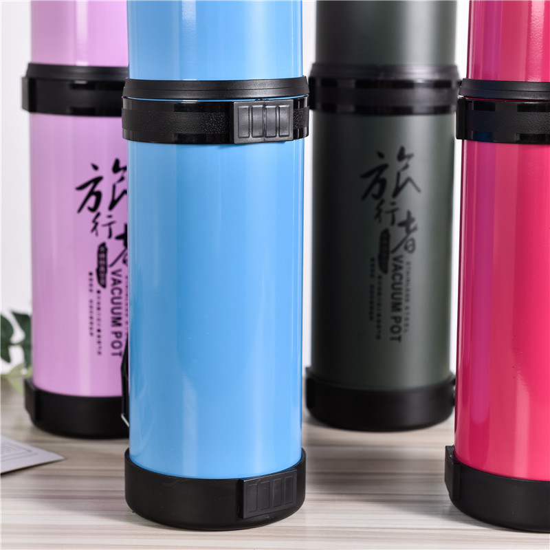 Outdoor sports wide-mouth travel kettle, large-capacity men's and women's gift insulated cup, stainless steel travel car insulated water kettle Specification drawing