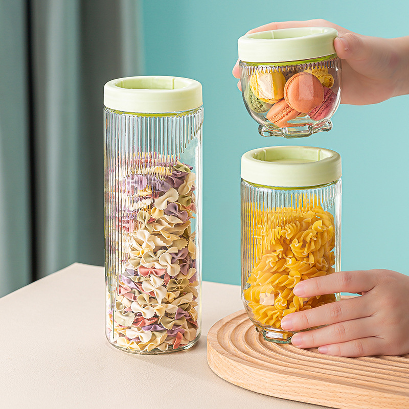 Popular cat paw glass storage jars, household kitchen storage jars, food-grade moisture-proof storage jars with LIDS, transparent grains Application Scenario
