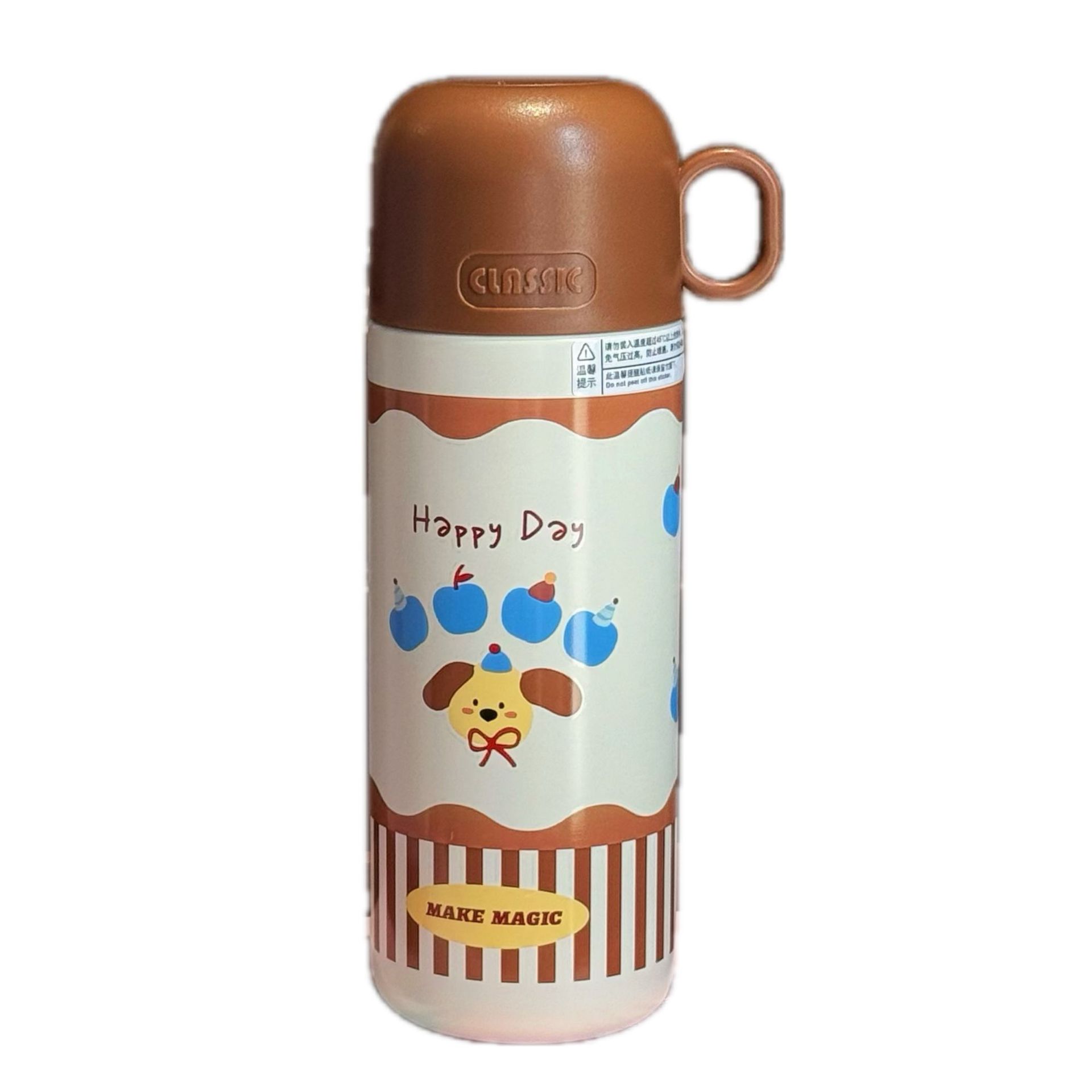 Cartoon cute insulated cup, student high appearance level insulated cold water cup, portable cup for girls, three-drink stainless steel cup Item Picture