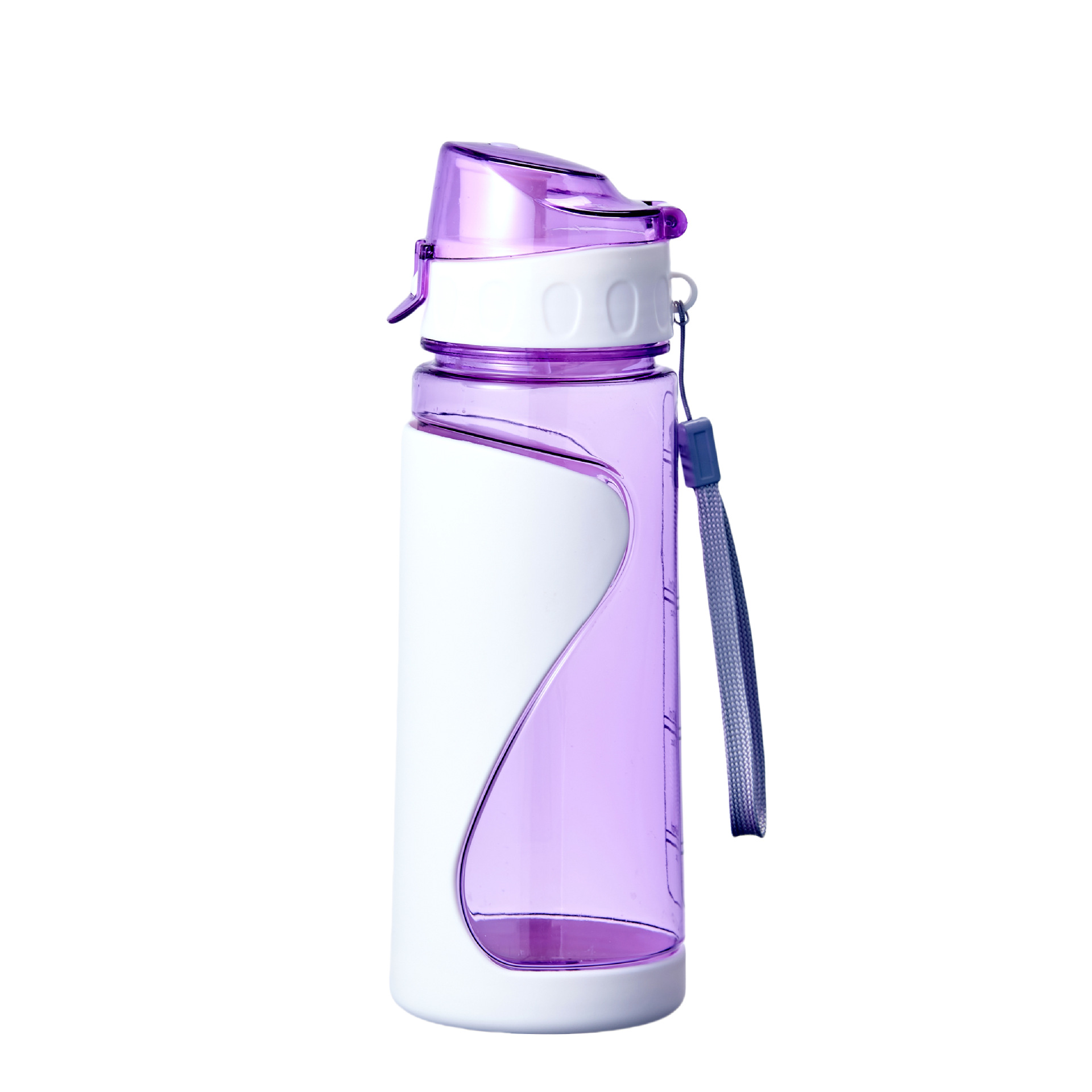 Fuxing portable and easy-to-use cup, double-layer water cup for men and women, simple plastic cup with lanyard, space cup, anti-drop and anti-leak cup Item Picture