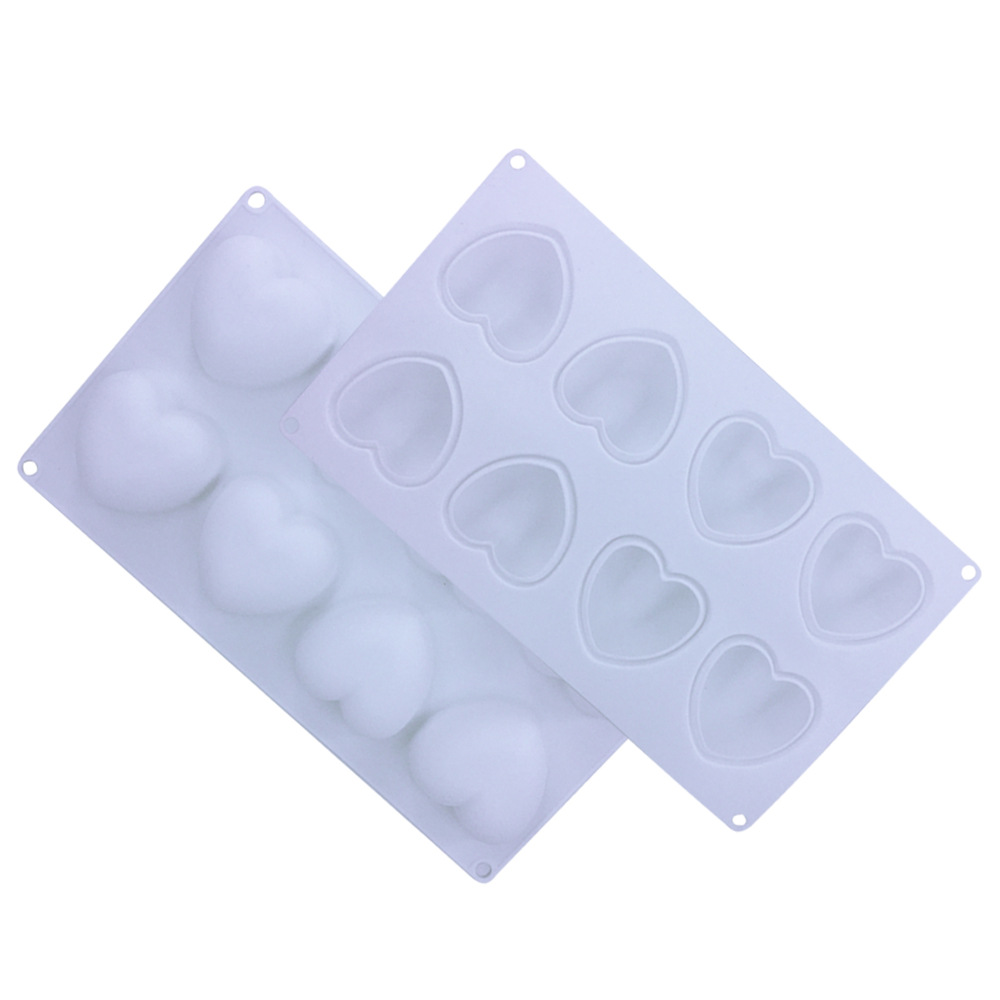 Cross-border exclusive Valentine's Day romantic scented candle mold, silicone heart-shaped mousse mold, diamond heart baking mold Item Picture