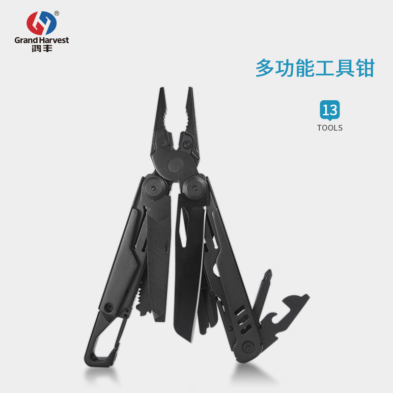 Hongfeng Outdoor multi-functional tactical pliers, camping tactical equipment tools, portable multi-functional folding pliers, emergency scissors details Picture