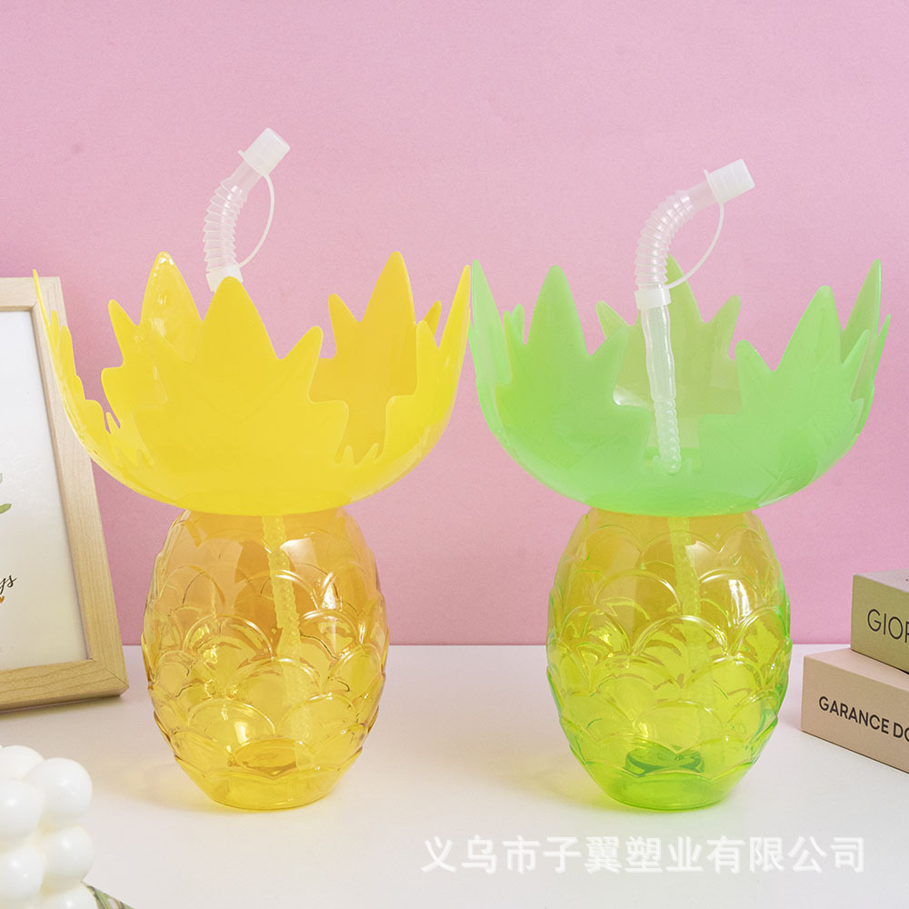 Wholesale of 500ml new special-shaped beverage cups, milk tea and juice plastic straw cups exclusively for foreign trade in 2024 details Picture
