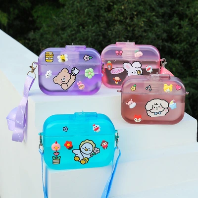 Factory wholesale cross-border e-commerce bags, straws, plastic water cups, stickers, portable straps, water bottles, student girls, outdoor thumbnail