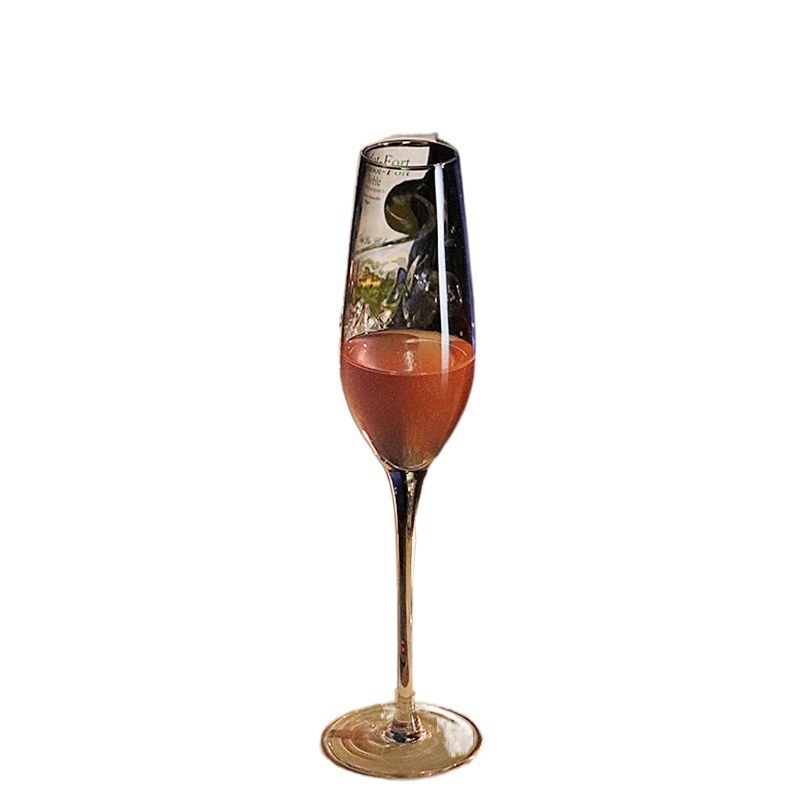 Champagne glasses, high-appearation-level glass goblets, cocktail wine glasses, high-end household glass cups, and slightly tipsy wine glasses Item Picture