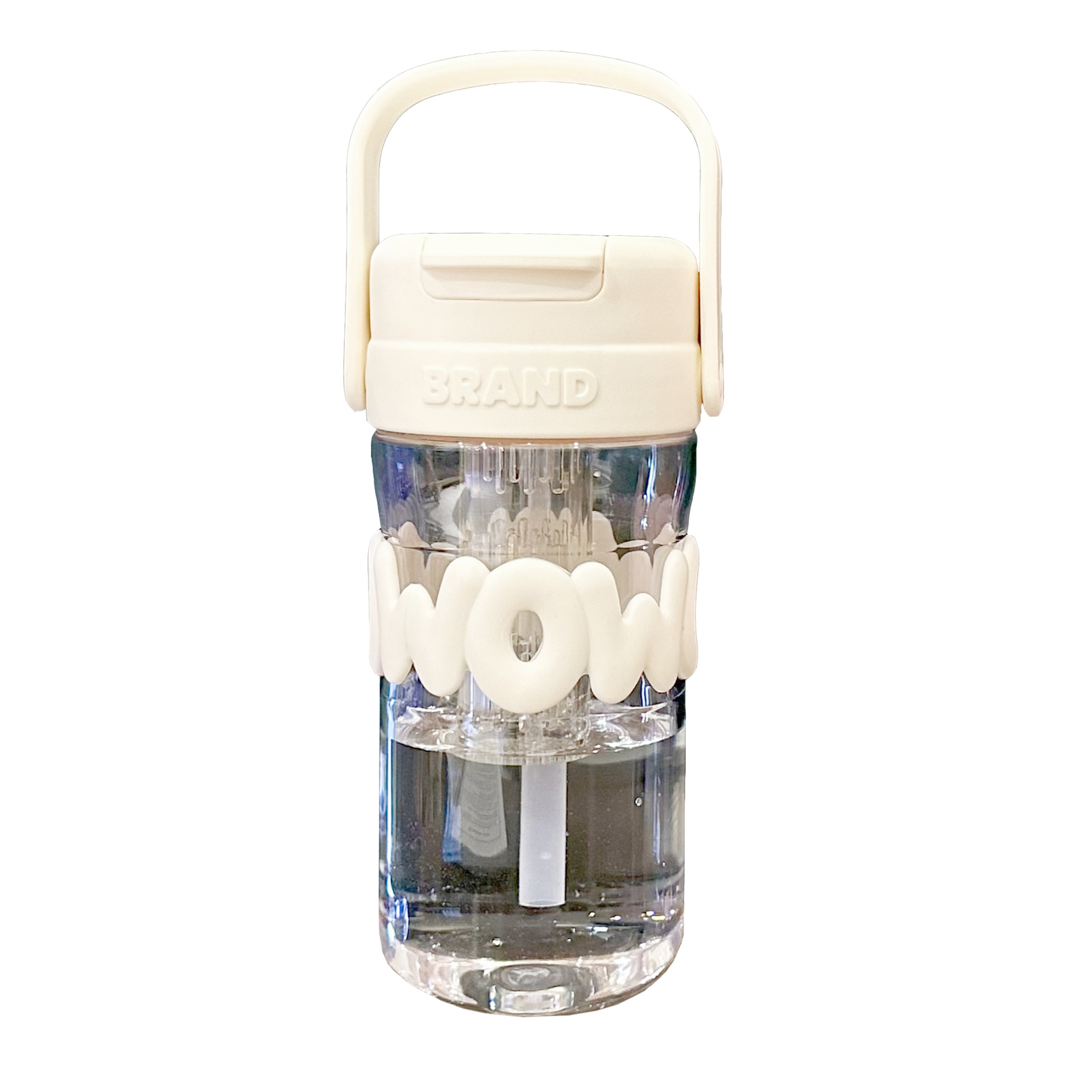 Simple student straw cup, summer hand-held sports plastic cup, office portable, high appearance level fashionable girls' water cup Item Picture