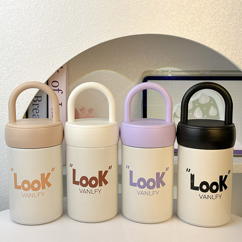 316 stainless steel insulated cup for girls, high appearance level, light luxury InS-style handle water cup, large capacity, simple and direct drinking cup details Picture