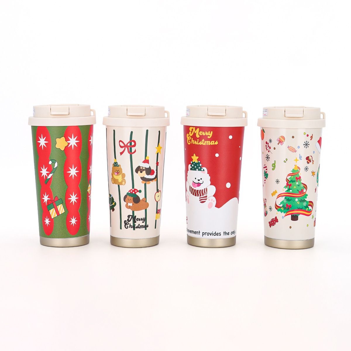 Christmas gift: Thermos cup, high appearance level for girls, couple coffee cup, 2024 new autumn and winter double-drinking straw cup Item Picture