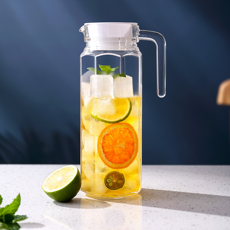 【 Factory Direct Supply 】 Green Apple Lemeiya Glass Water Bottle, Cooling Water Bottle, Juice Bottle, Water Set, logo details Picture