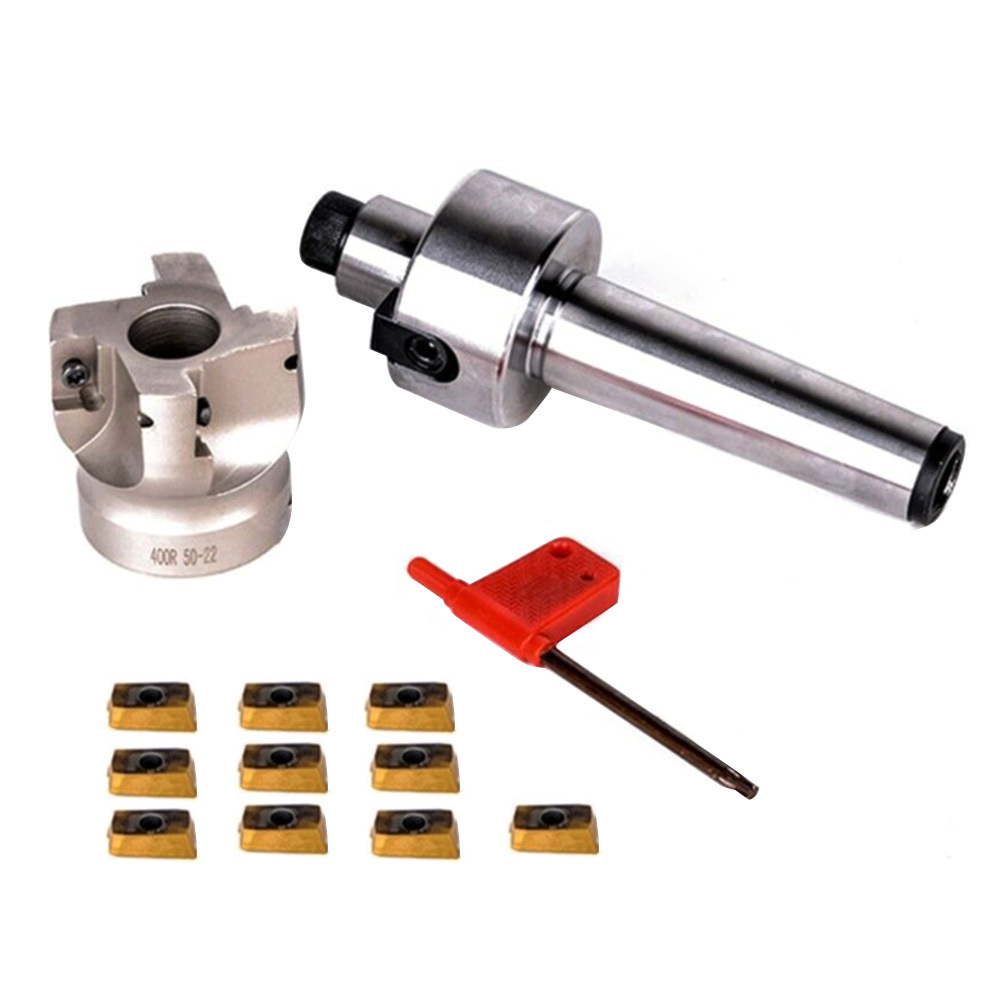 MT2-FMB22-M10+400R 50-22 cutter head +10pcs T1604 blade set full figure