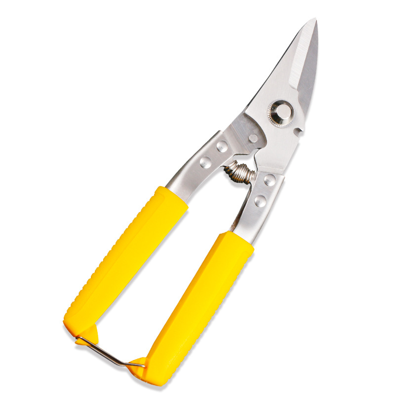 Thickened multi-functional powerful electrician scissors, card insertion packaging, industrial wire stripping, electronic scissors, corner plates, thin iron sheet scissors Item Picture