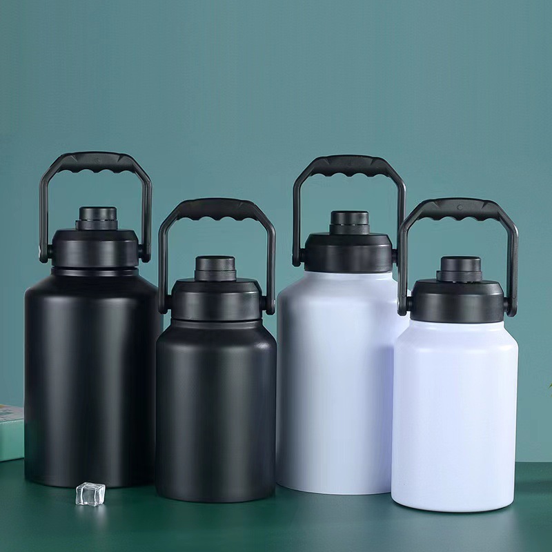 Cross-border 64OZ stainless steel portable insulated water bottle, outdoor camping portable travel sports water bottle, large ice bucket Specification drawing