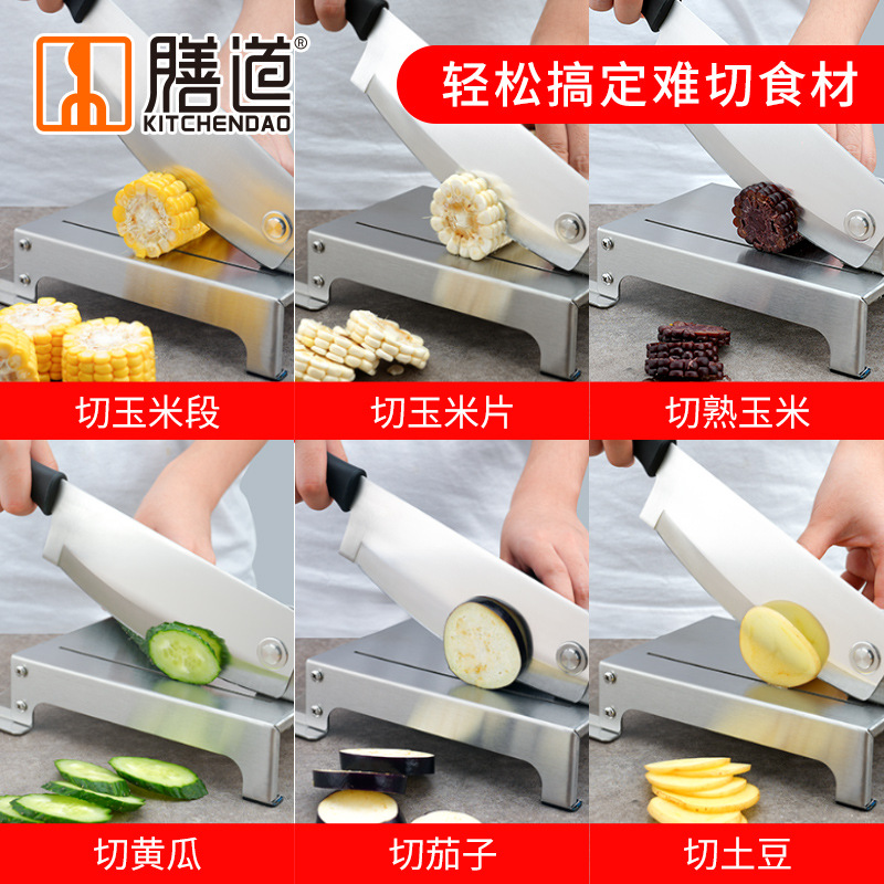 Corn cutter: Cut corn segments, cut sugarcane, cut corn into chunks, cut corn segments. Guillotine: A small household guillotine Specification drawing