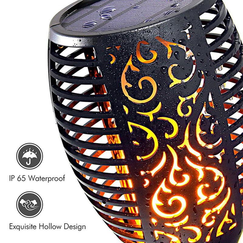 Solar outdoor flame light 96LED solar flame light Garden lawn light Courtyard landscape torch light details Picture