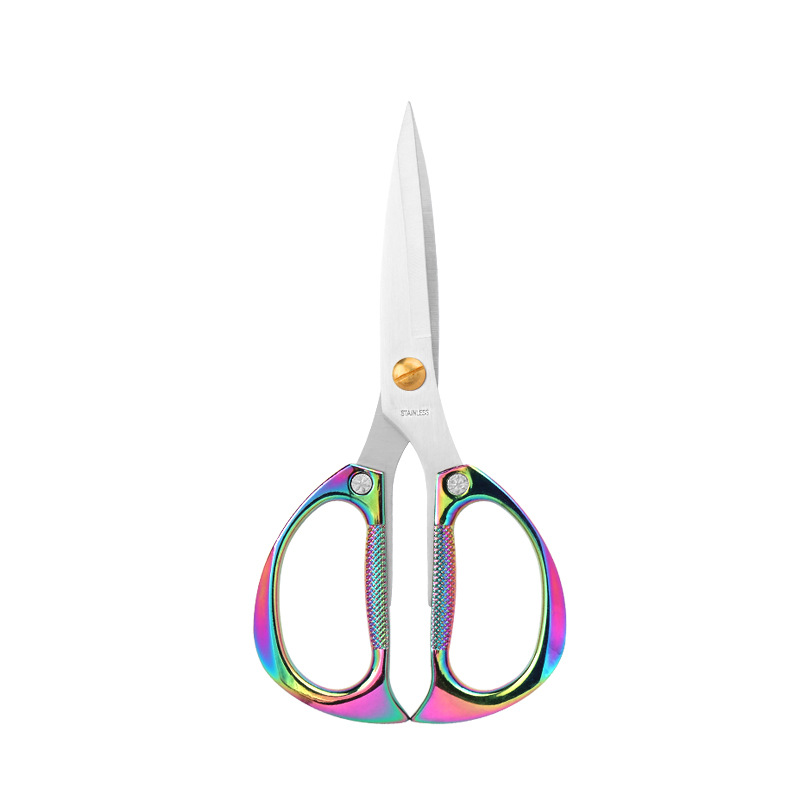 Lin Taizuo stainless steel K82K26 scissors, multi-functional strong alloy scissors, color-plated titanium handle, running around scissors Item Picture